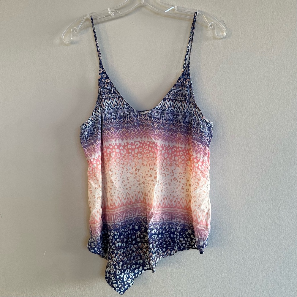 Rory Beca Silk Cami Tank Asymmetrical Open Back Women’s M